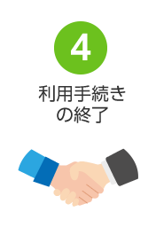利用手続きの終了